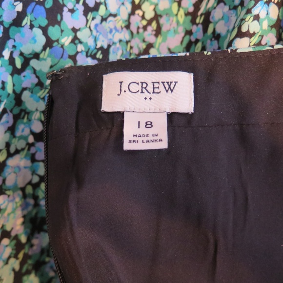 J. Crew Factory Ditsy Floral Stretch Sateen Pencil Skirt - Picture 5 of 9